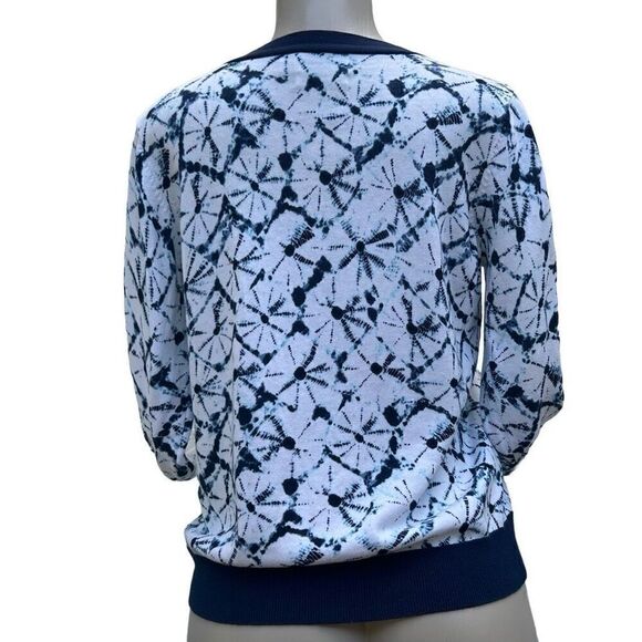 Thakoon X Target Shibori Cardigan Women's Large Blue & White Button Front Cotton - Picture 8 of 8